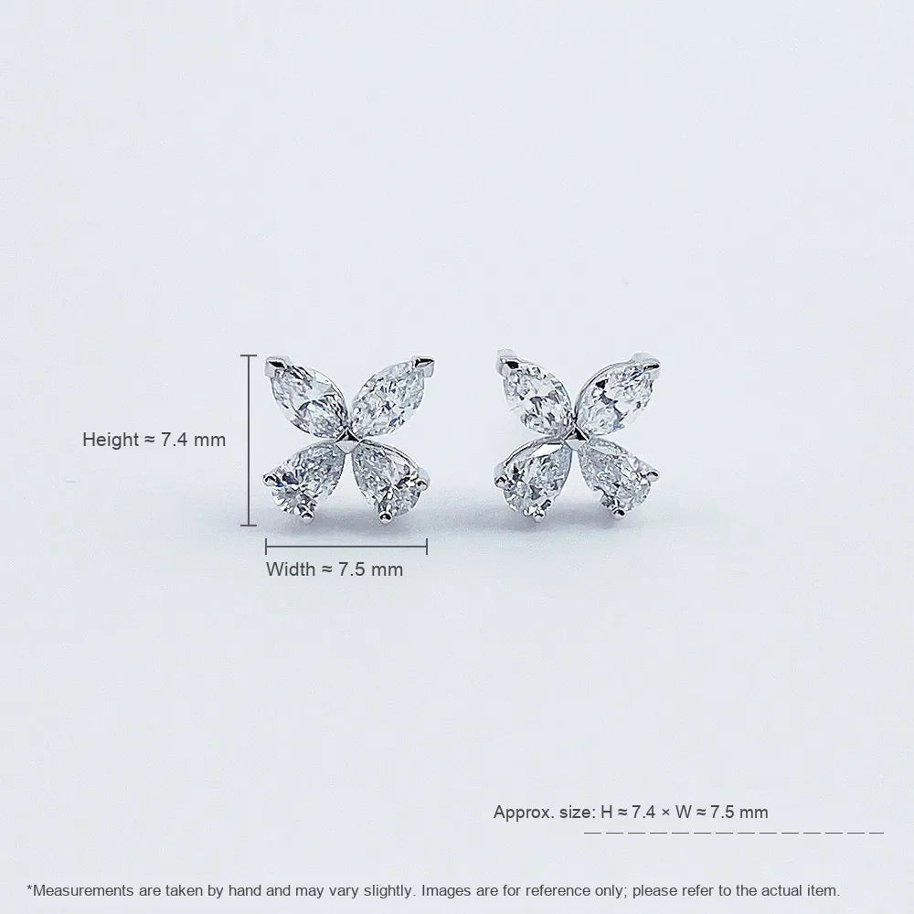 0.73 ctw Mixed-Cut Lab-Grown Diamond Earrings in PT950 Platinum