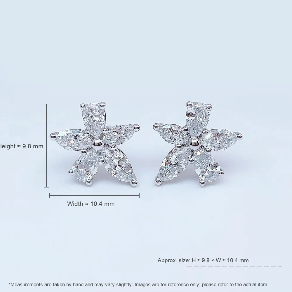 1.11 ctw Mixed-Cut Lab-Grown Diamond Earrings in PT950 Platinum