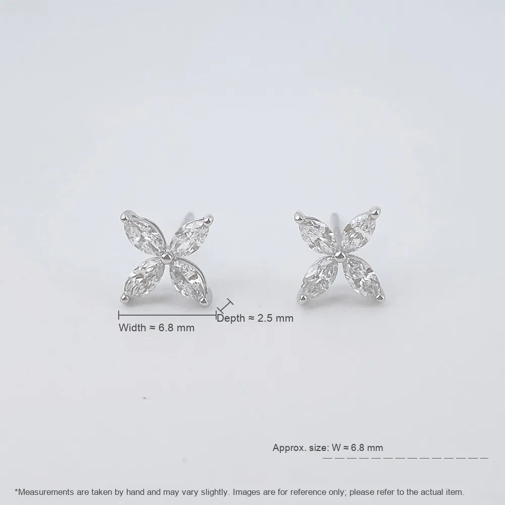 0.5 ctw Geometric Marquise-Cut Lab-Grown Diamond Stud Earrings in PT950 Platinum