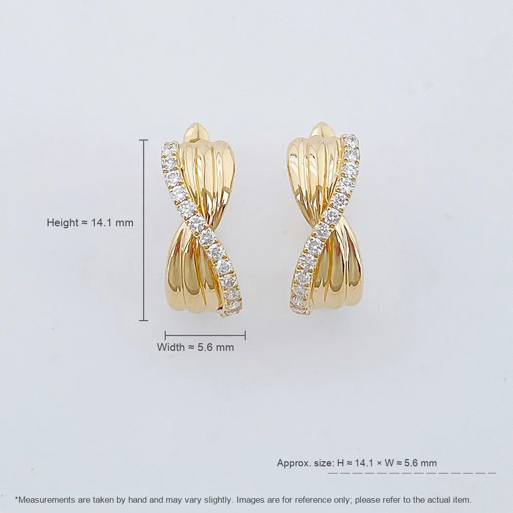 0.22 ctw Round-Cut Lab-Grown Diamond Earrings in 18K Yellow Gold