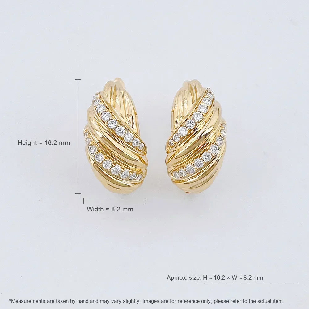 0.3 ctw Round-Cut Lab-Grown Diamond Earrings in 18K Yellow Gold