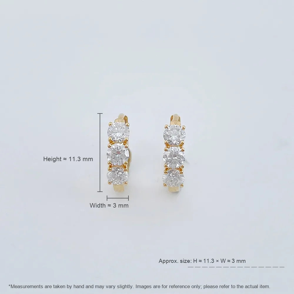 0.7 ctw Round-Cut Lab-Grown Diamond Earrings in 18K Yellow Gold