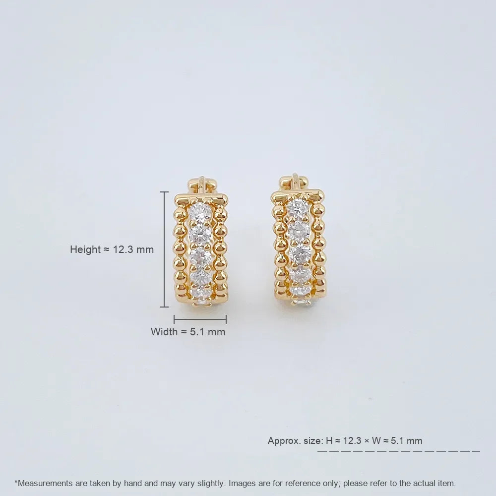 0.42 ctw Celestial Round-Cut Lab-Grown Diamond Earrings in 18K Yellow Gold