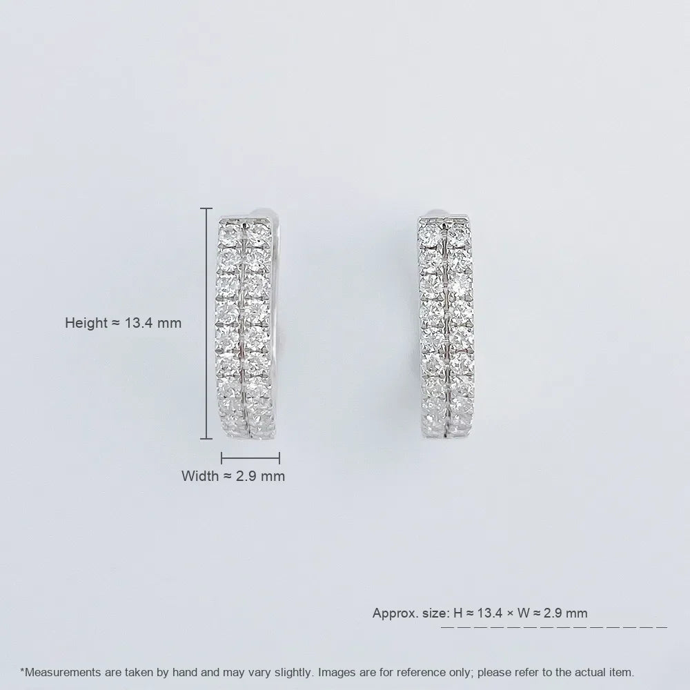 0.38 ctw Celestial Round-Cut Lab-Grown Diamond Earrings in 18K White Gold