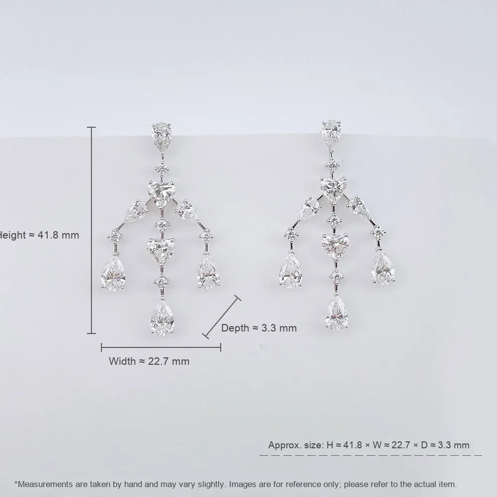 6.97 ctw Vintage Mixed-Cut Lab-Grown Diamond Stud Earrings in 18K White Gold