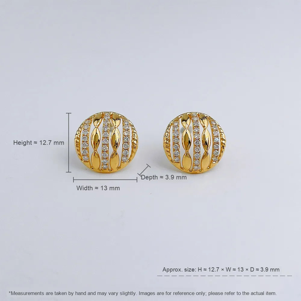 0.38 ctw Celestial Stackable Round-Cut Lab-Grown Diamond Earrings in 18K Yellow Gold