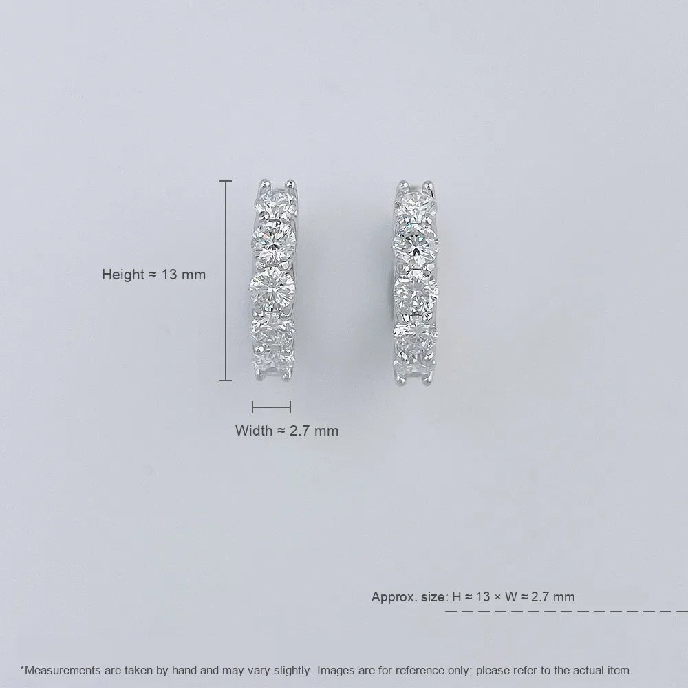 0.79 ctw Celestial Round-Cut Lab-Grown Diamond Ear Cuff in 925 Sterling Silver