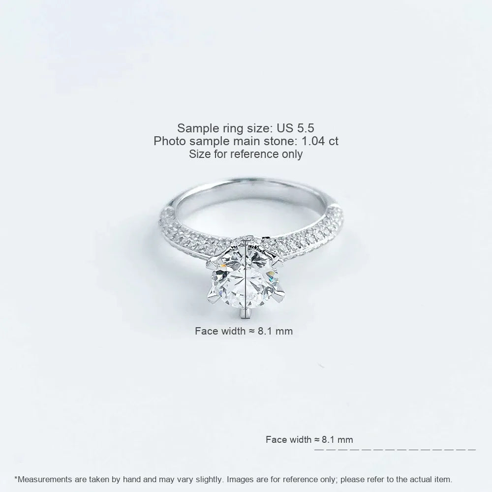 2.19 ct Celestial Six-Prong Round-Cut Lab-Grown Diamond Ring in 18K White Gold – APYFR0005-W