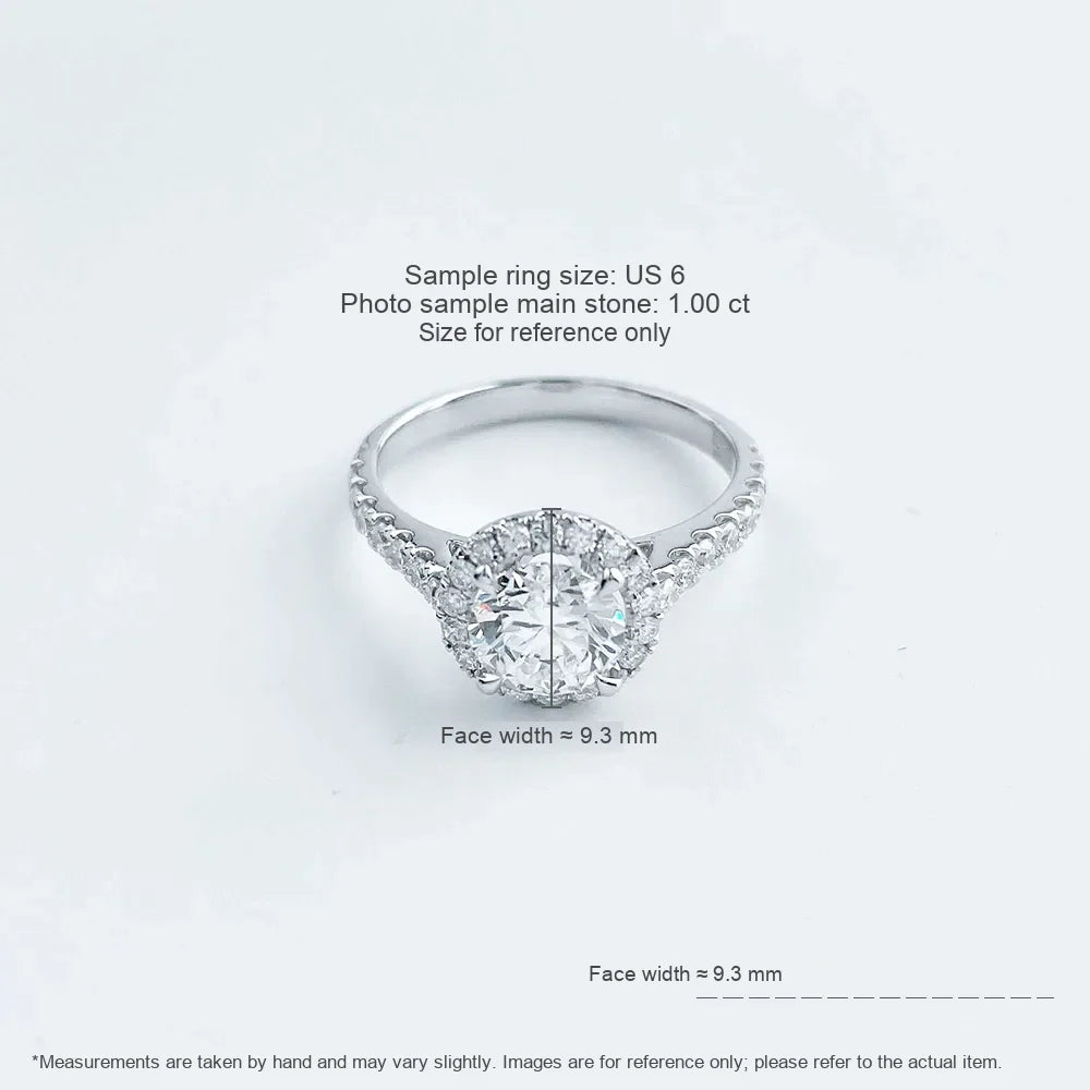 1.09 ct Celestial Round-Cut Lab-Grown Diamond Ring in 18K White Gold – APYFR0011-W
