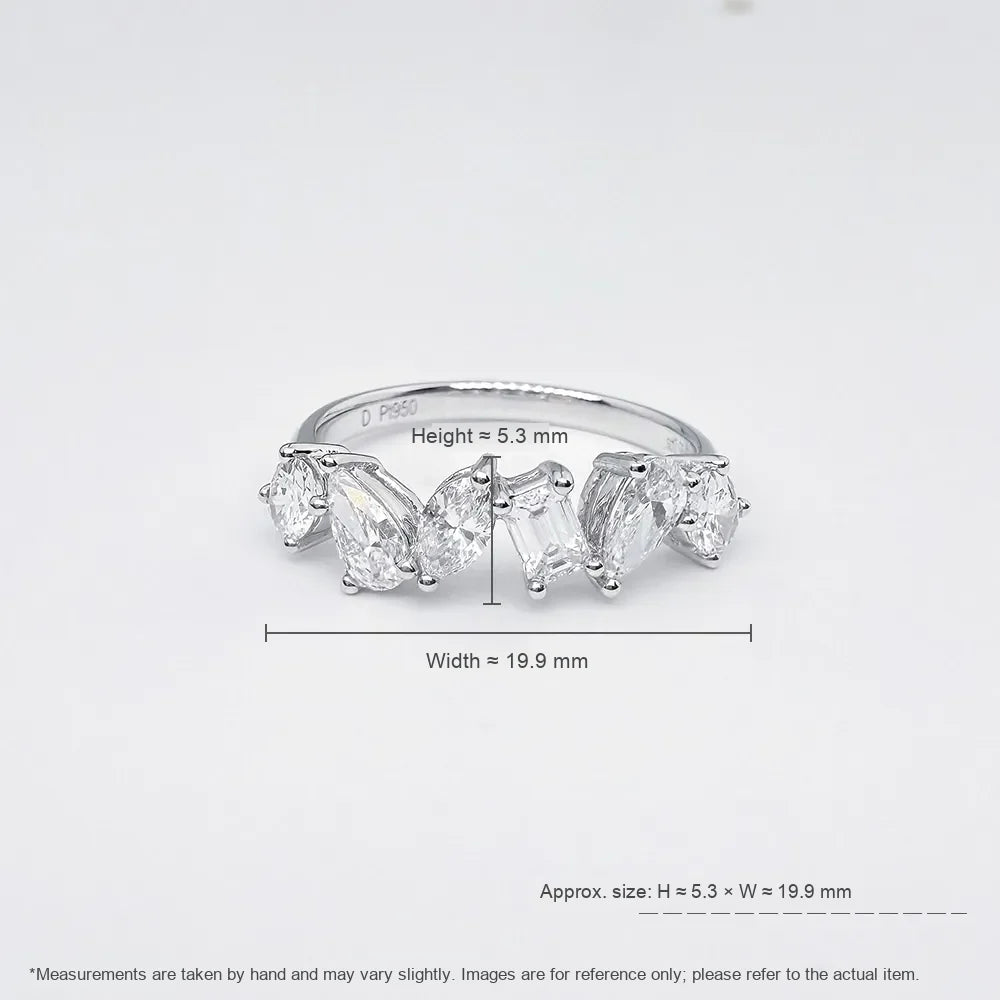 1.04 ctw Mixed-Cut Lab-Grown Diamond Band in PT950 Platinum – APYFR0020-PT