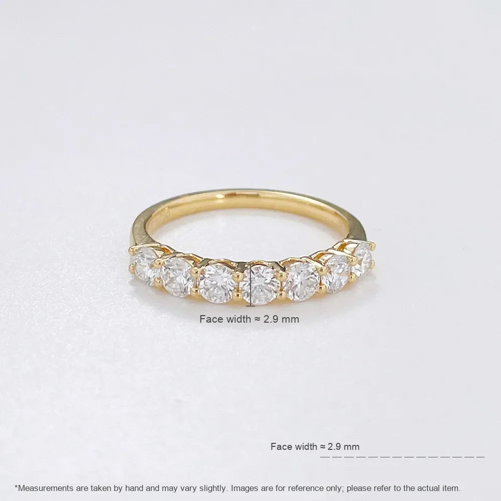 0.7 ctw Celestial Round-Cut Lab-Grown Diamond Band in 18K Yellow Gold