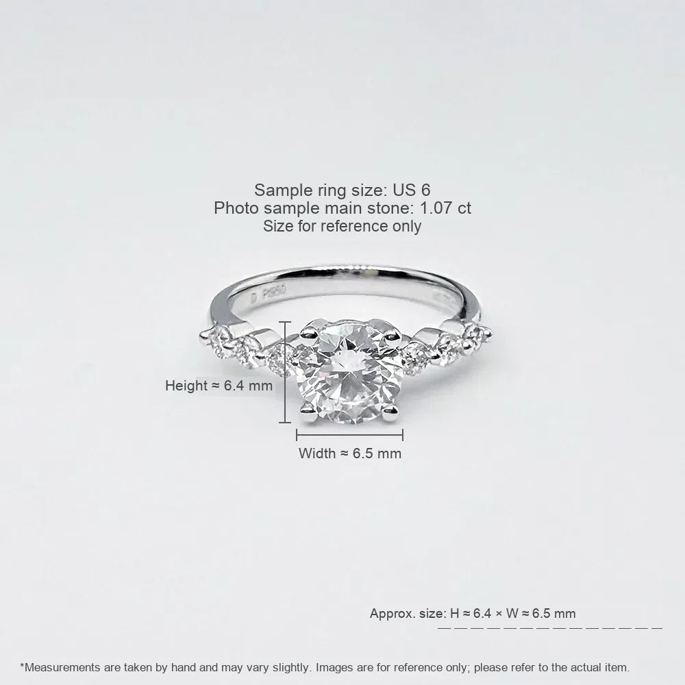 1.08 ct Celestial Four-Prong Round-Cut Lab-Grown Diamond Ring in PT950 Platinum – APYFR0049-PT
