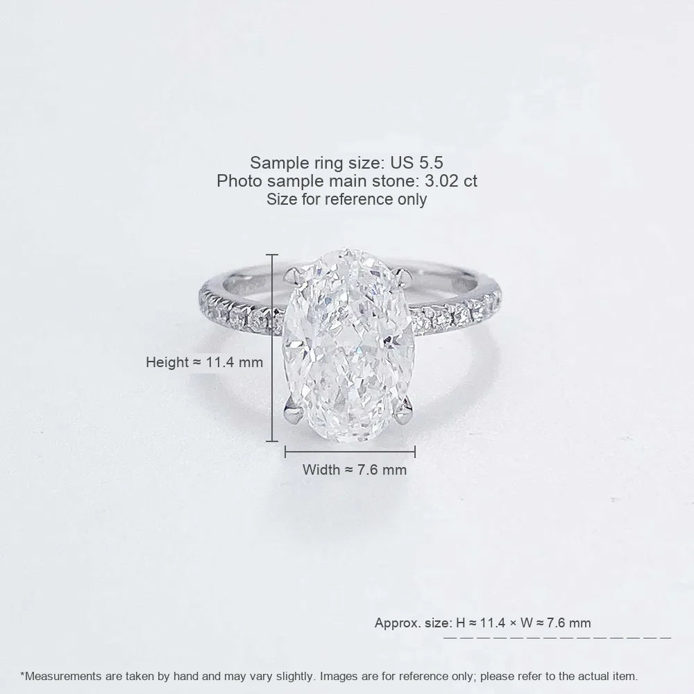 1 ct Minimalist Oval-Cut Lab-Grown Diamond Ring in PT950 Platinum – APYFR0055-PT
