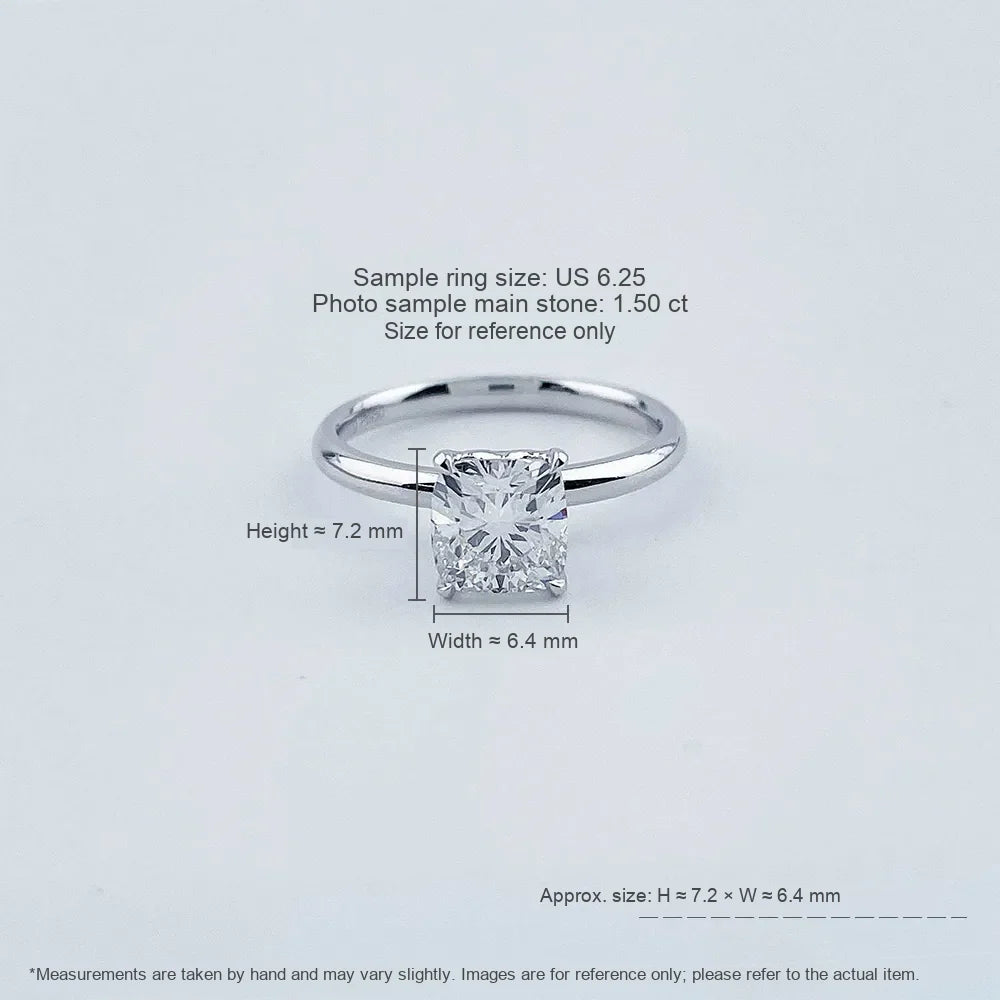 1.55 ct Minimalist Four-Prong Princess-Cut Lab-Grown Diamond Ring in PT950 Platinum – APYFR0069-PT