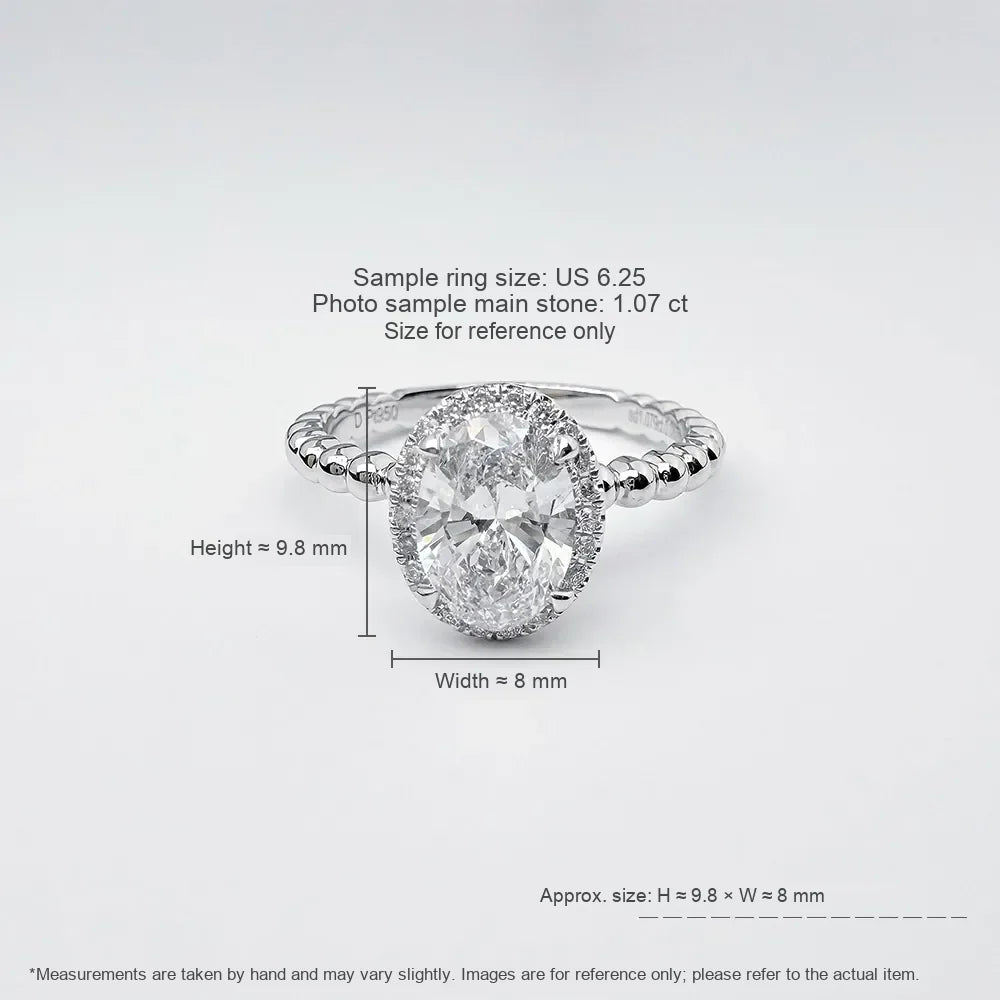 1.08 ct Celestial Oval-Cut Lab-Grown Diamond Ring in PT950 Platinum