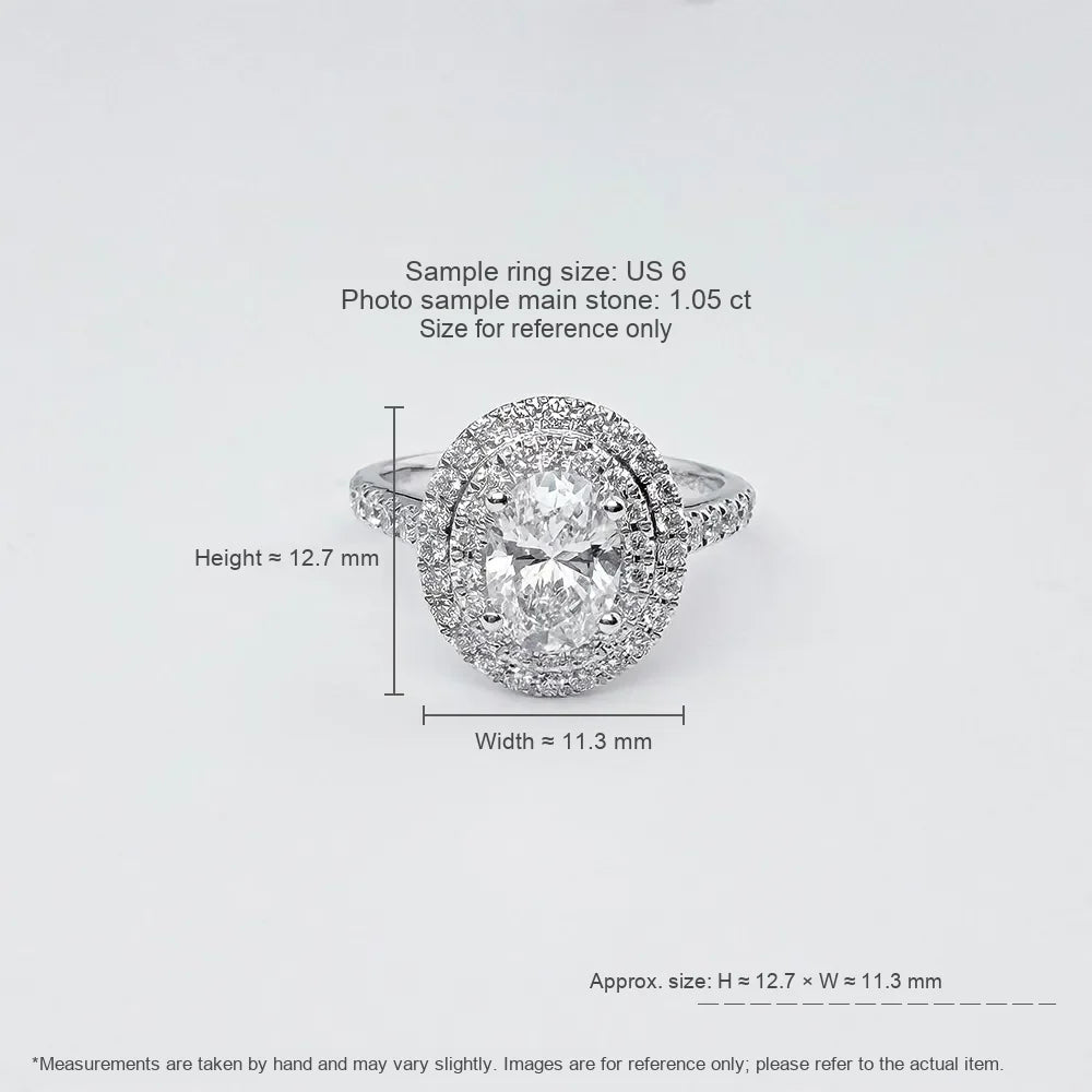 0.83 ct Statement Four-Prong Oval-Cut Lab-Grown Diamond Ring in PT950 Platinum – APYFR0090-PT