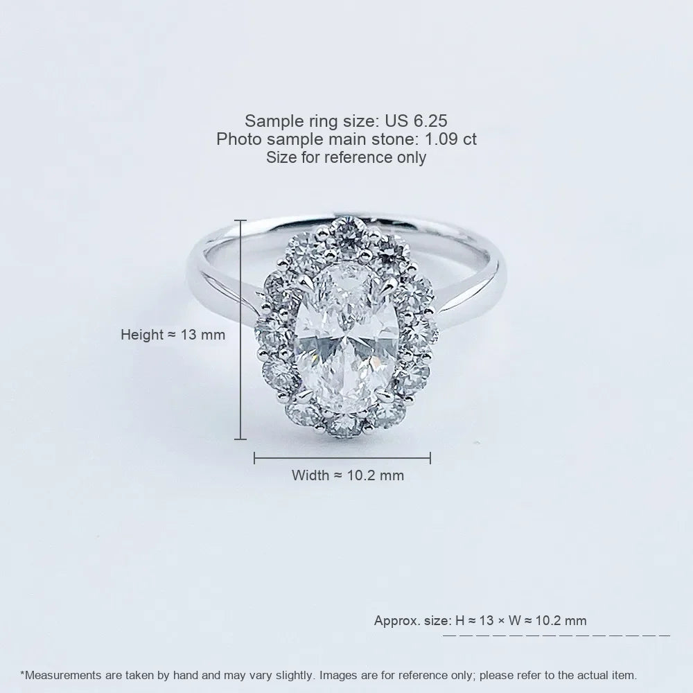 1.15 ct Celestial Four-Prong Oval-Cut Lab-Grown Diamond Ring in PT950 Platinum – APYFR0101-PT