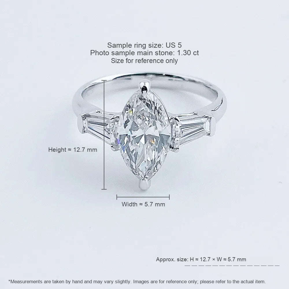 1.03 ct Butterfly Marquise-Cut Lab-Grown Diamond Ring in PT950 Platinum