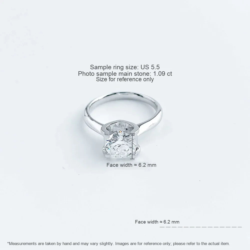 1.11 ct Minimalist Princess-Cut Lab-Grown Diamond Ring in PT950 Platinum – APYFR0105-PT