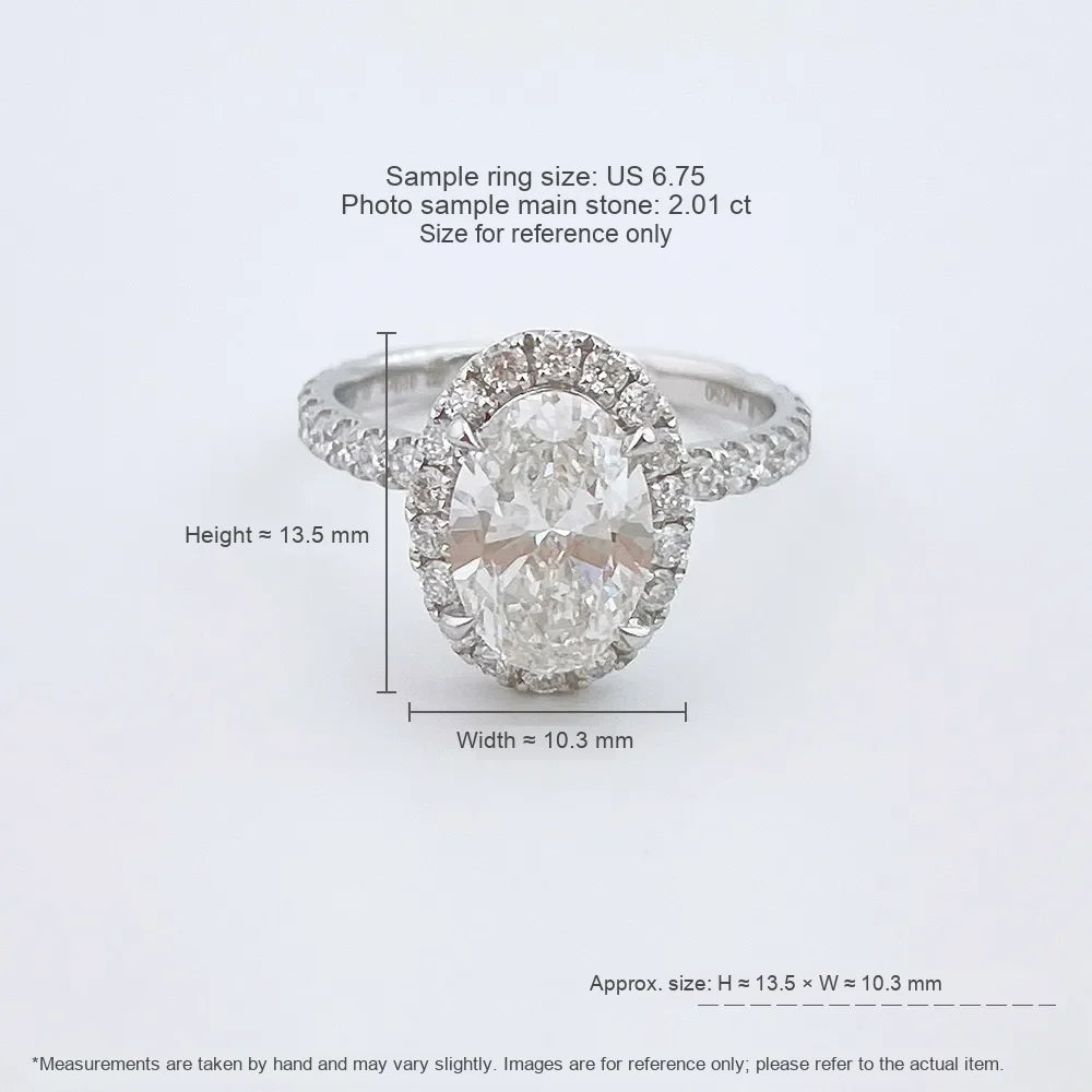 2.01 ct Statement Oval-Cut Lab-Grown Diamond Ring in 18K White Gold – APYFR0111-W