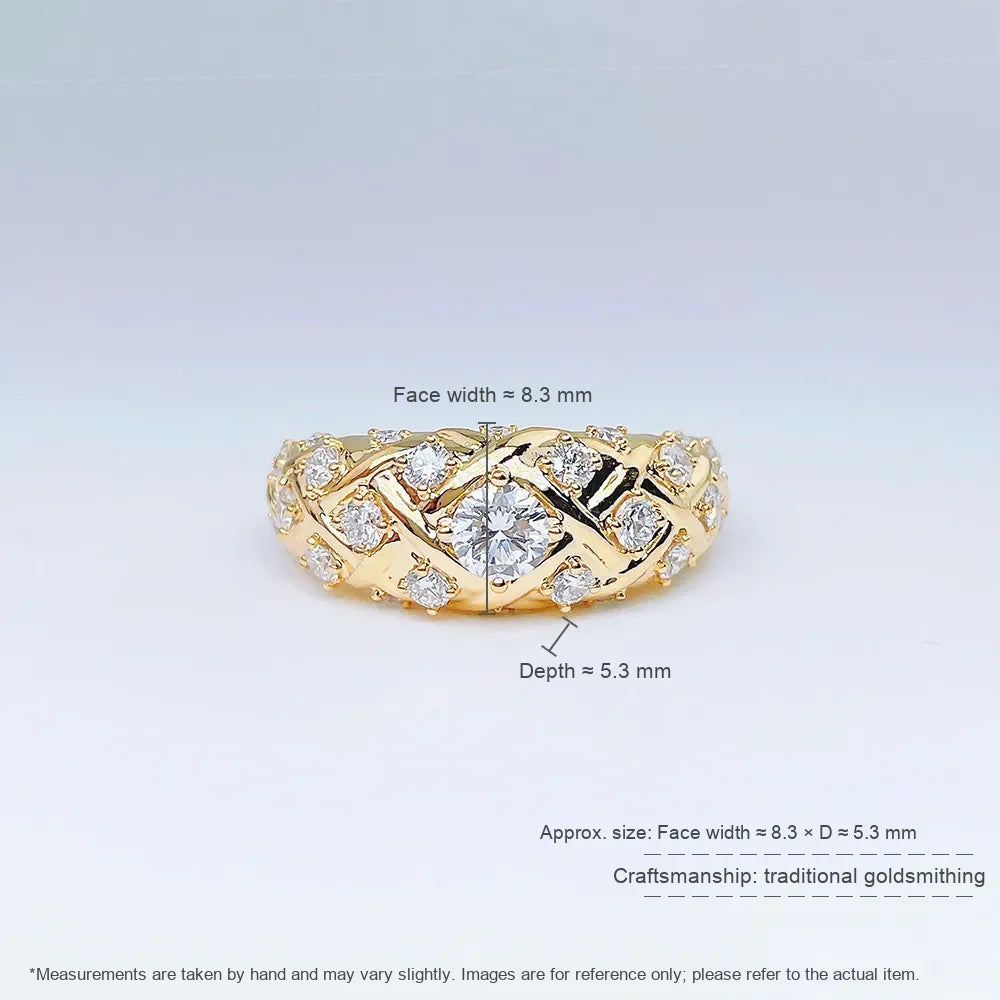 0.37 ct Celestial Mixed-Cut Lab-Grown Diamond Ring in 18K Yellow Gold – APYFR0121-Y