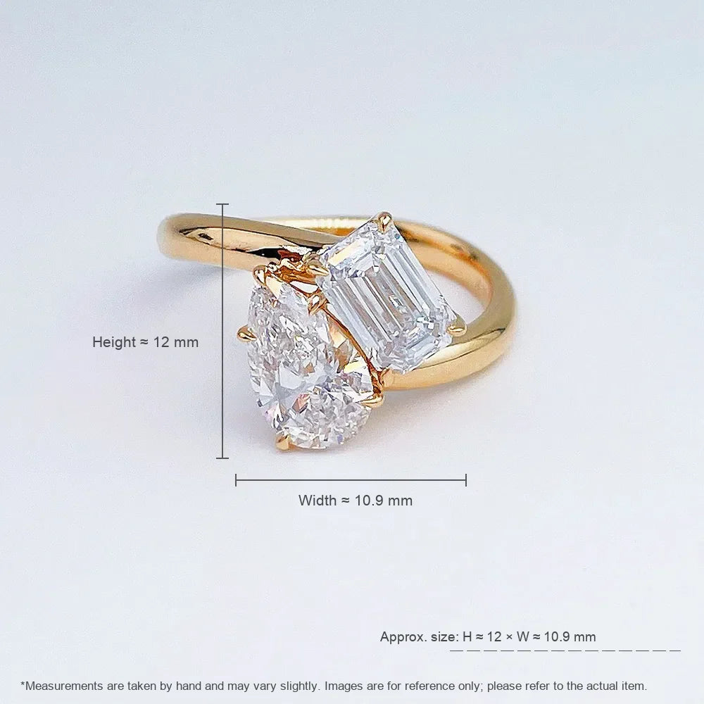 2.01 ctw Mixed-Cut Lab-Grown Diamond Ring in 18K Yellow Gold – APYFR0160-Y