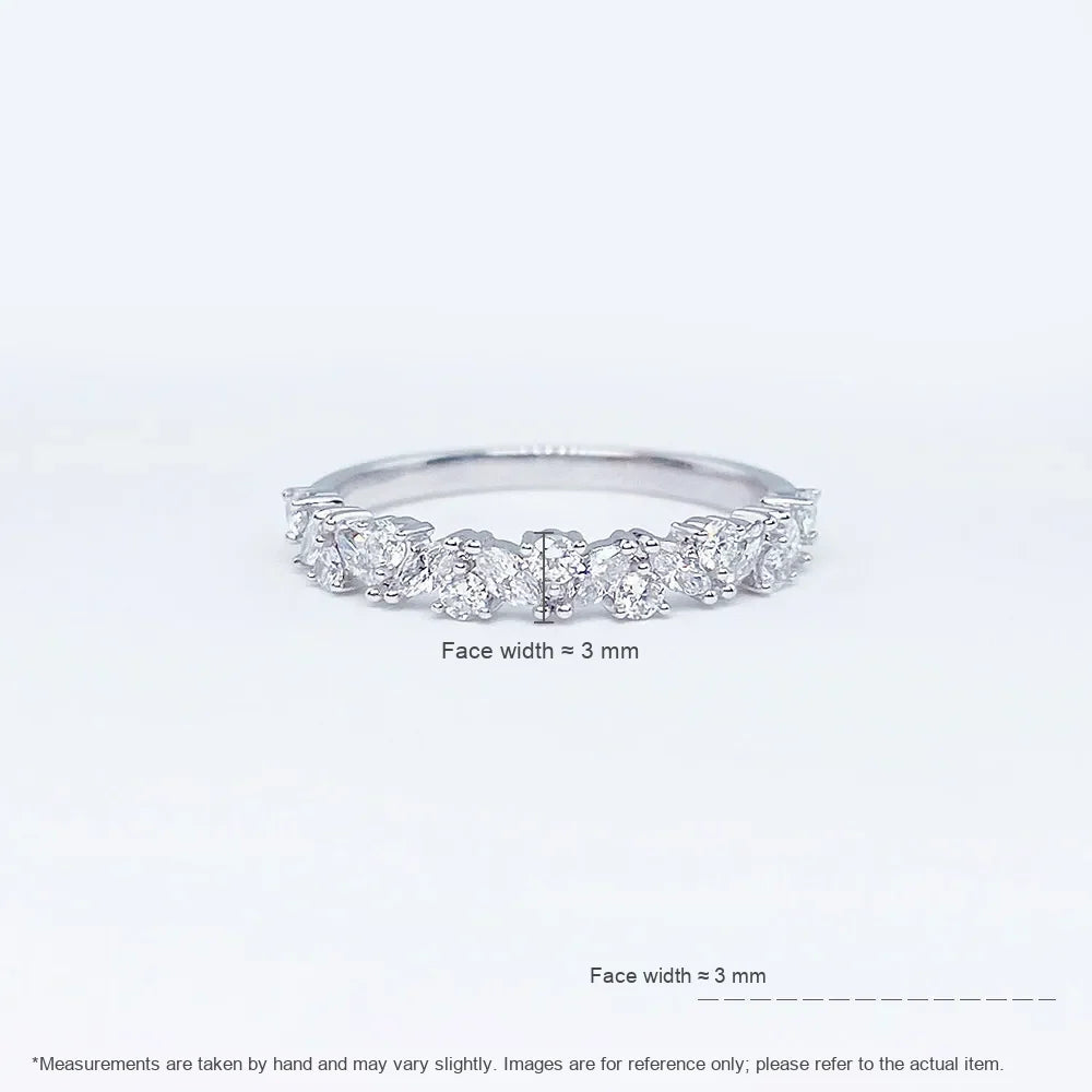 0.42 ctw Celestial Round-Cut Lab-Grown Diamond Band in PT950 Platinum