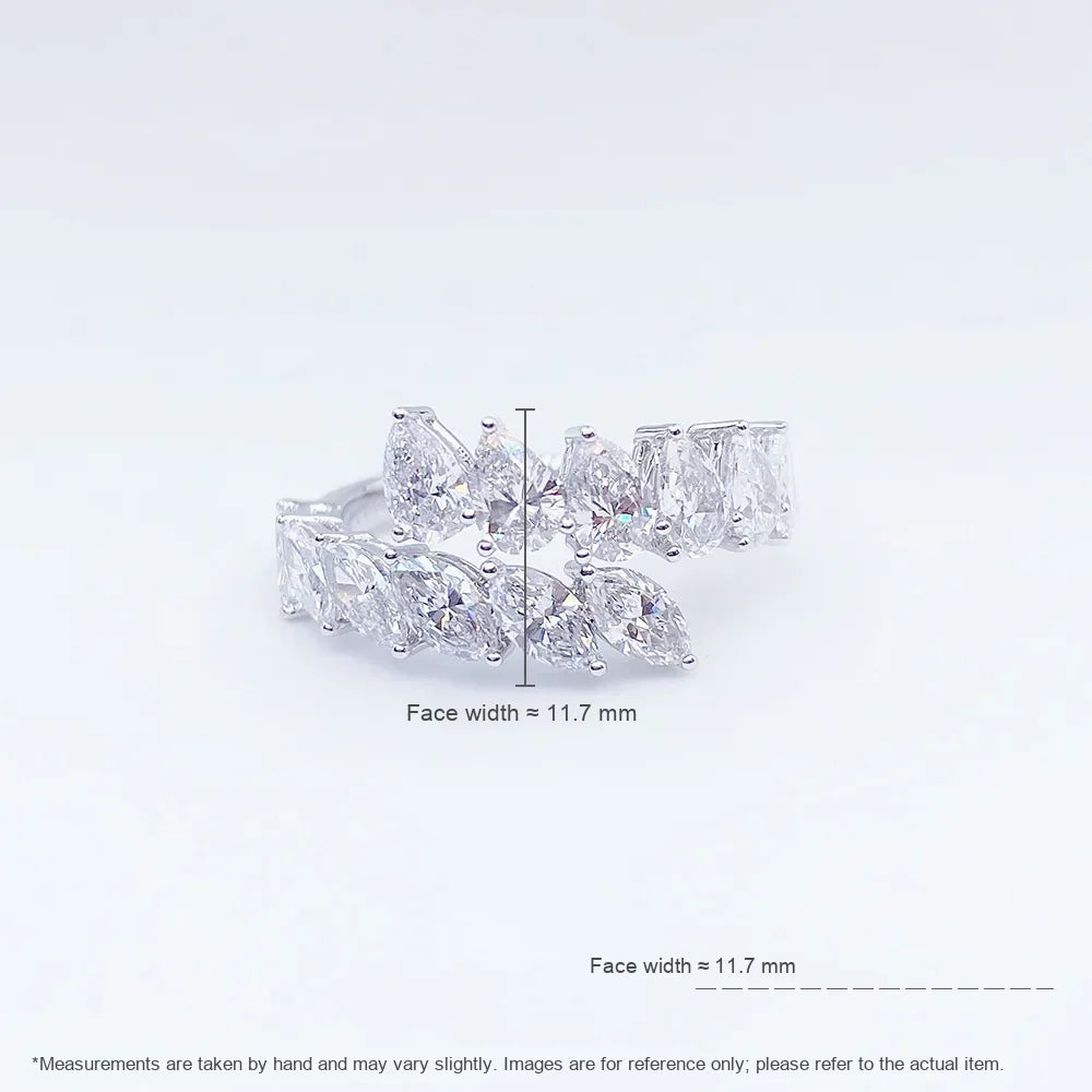 2.33 ctw Statement Mixed-Cut Lab-Grown Diamond Band in PT950 Platinum