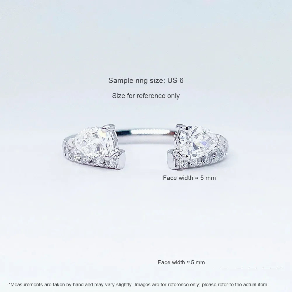 0.42 ctw Celestial Princess-Cut Lab-Grown Diamond Ring in 18K White Gold