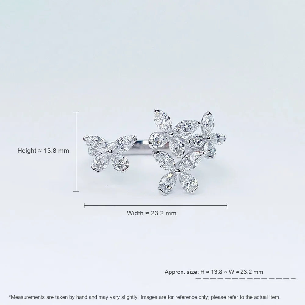 1.63 ctw Butterfly Mixed-Cut Lab-Grown Diamond Ring in PT950 Platinum – APYFR0199-PT