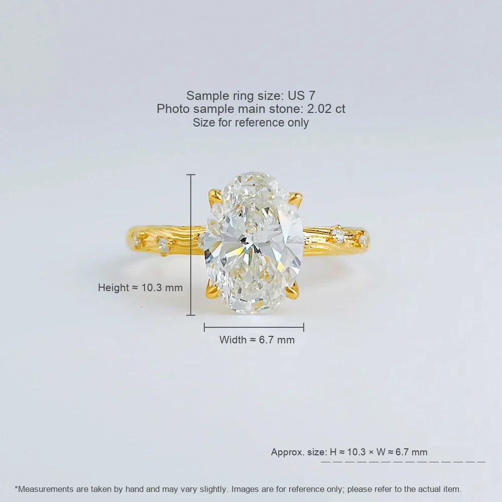 2.01 ct Minimalist Four-Prong Oval-Cut Lab-Grown Diamond Ring in 18K Yellow Gold – APYFR0247-Y