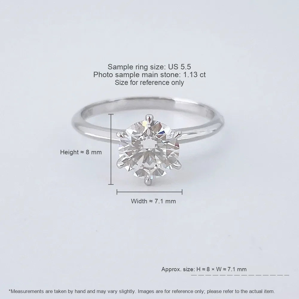 3.44 ct Celestial Six-Prong Round-Cut Lab-Grown Diamond Ring in 18K White Gold – APYFR0257-W
