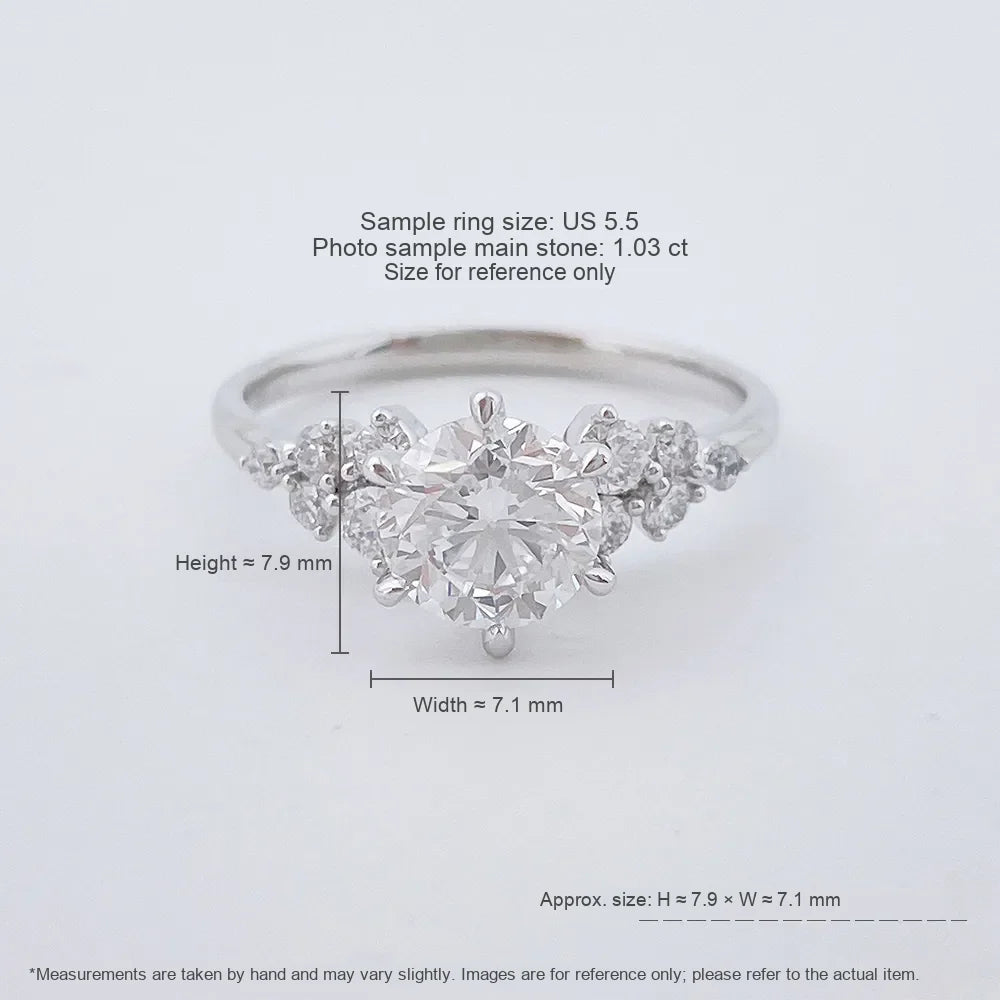 1.02 ct Celestial Six-Prong Round-Cut Lab-Grown Diamond Ring in PT950 Platinum – APYFR0261-PT