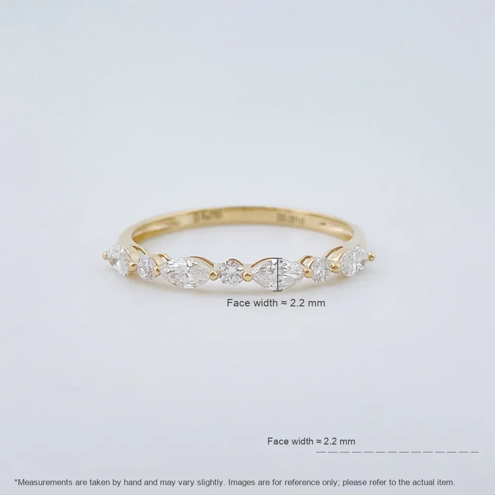 0.33 ctw Celestial Mixed-Cut Lab-Grown Diamond Band in 18K Yellow Gold – APYFR0263-Y
