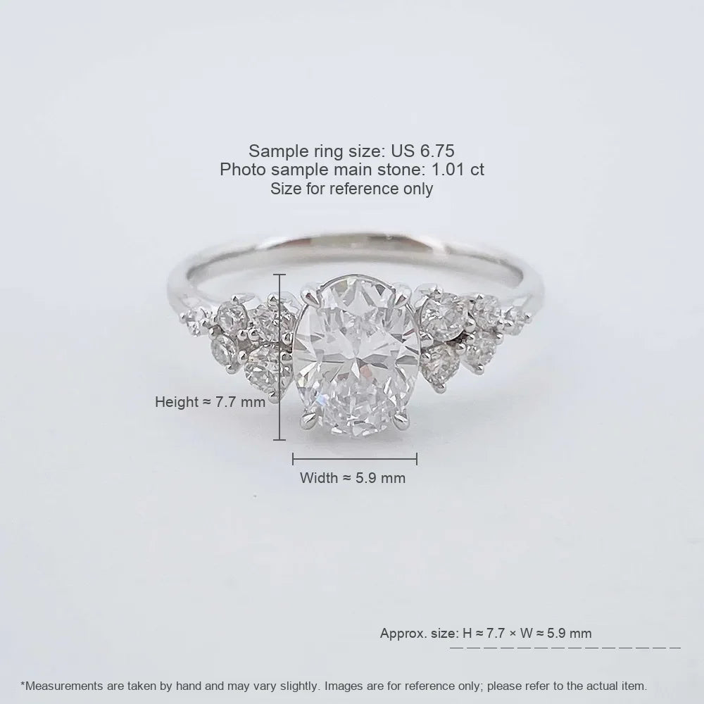 1.01 ct Celestial Four-Prong Oval-Cut Lab-Grown Diamond Ring in PT950 Platinum – APYFR0286-PT