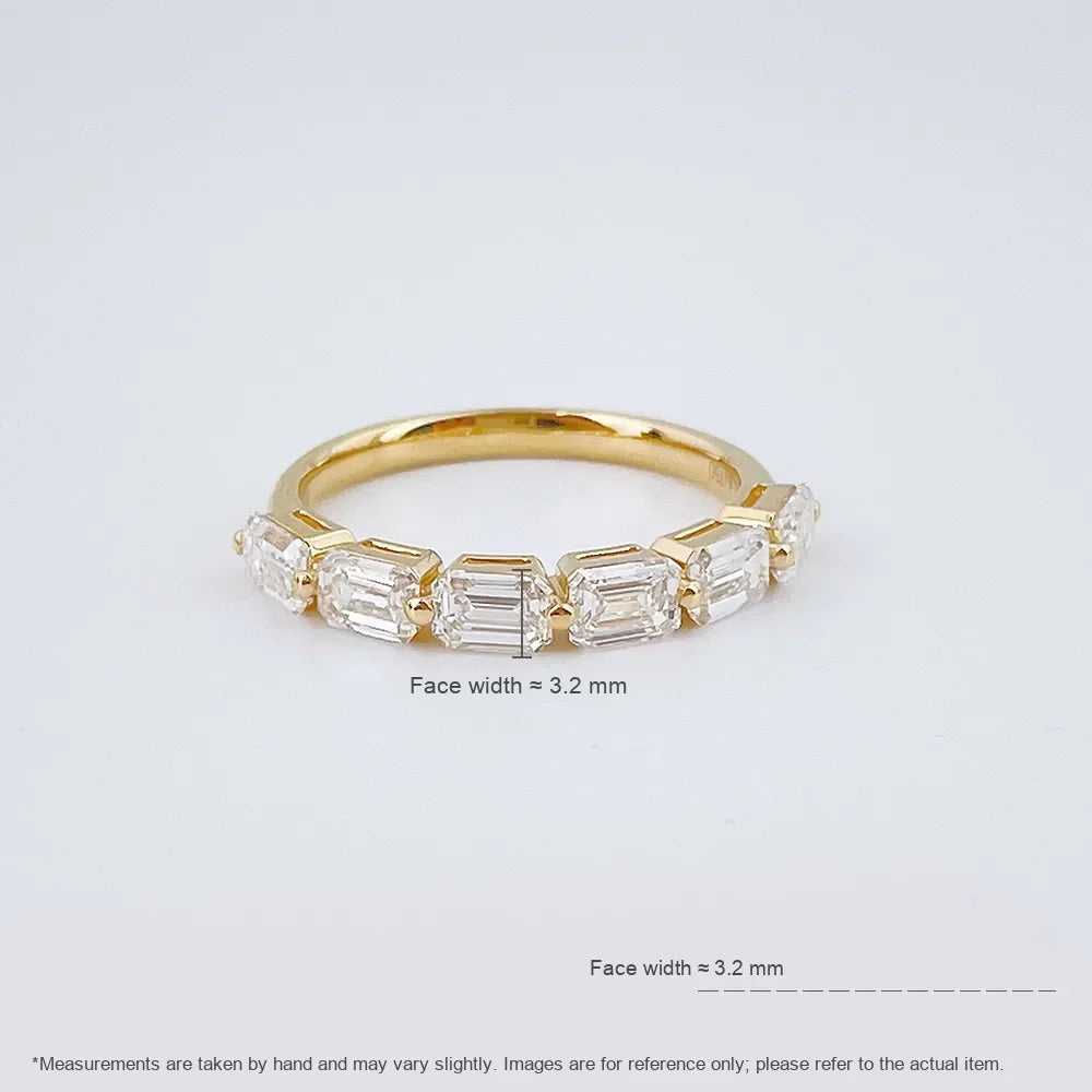 1.77 ctw Celestial Emerald-Cut Lab-Grown Diamond Band in 18K Yellow Gold – APYFR0334-Y
