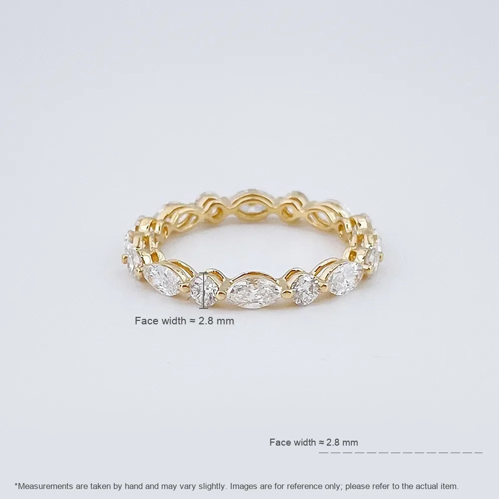 1.82 ctw Celestial Mixed-Cut Lab-Grown Diamond Band in 18K Yellow Gold – APYFR0336-Y