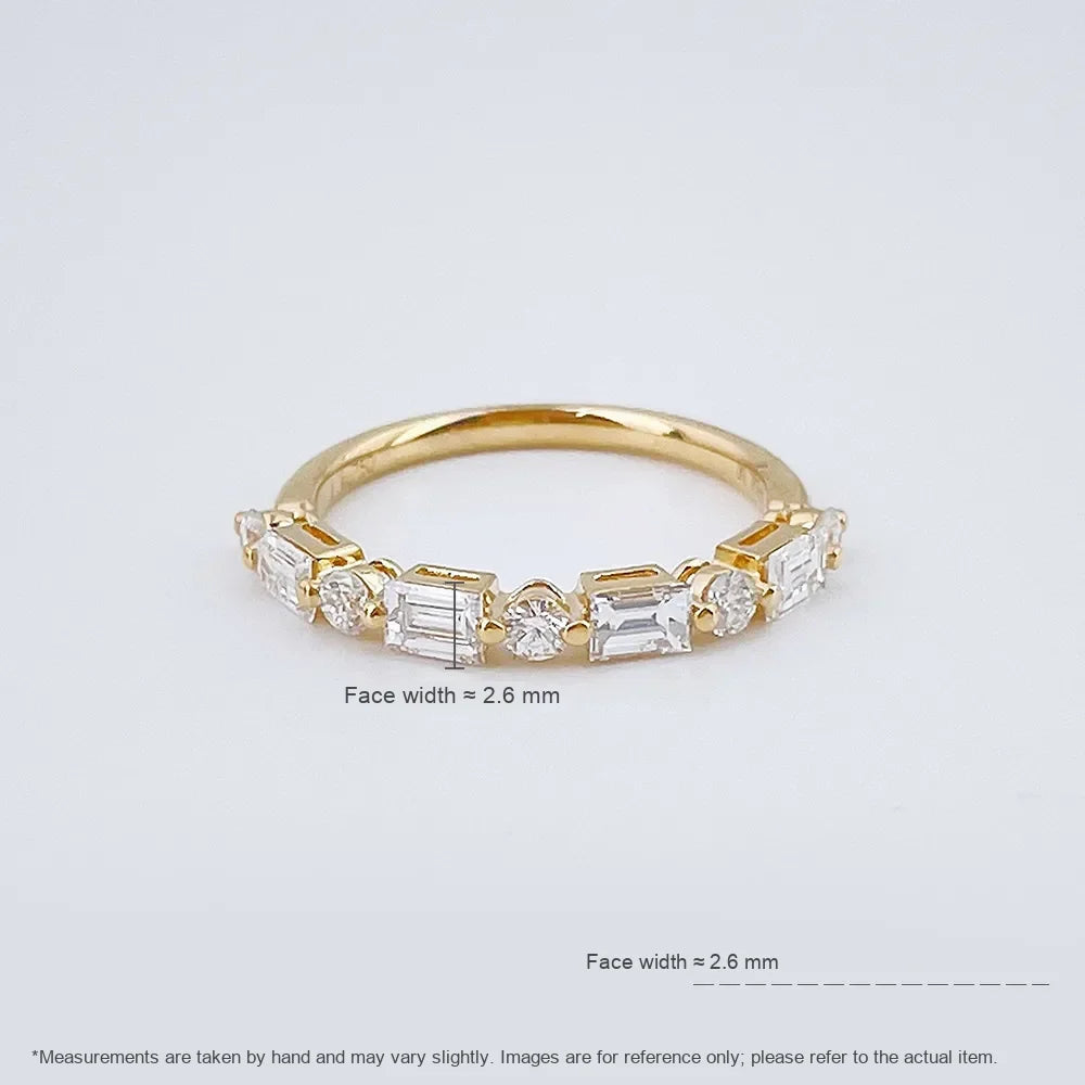 0.81 ctw Minimalist Round-Cut Lab-Grown Diamond Band in 18K Yellow Gold – APYFR0337-Y