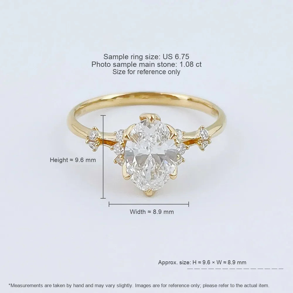 1.03 ct Celestial Oval-Cut Lab-Grown Diamond Ring in 18K Yellow Gold – APYFR0343-Y