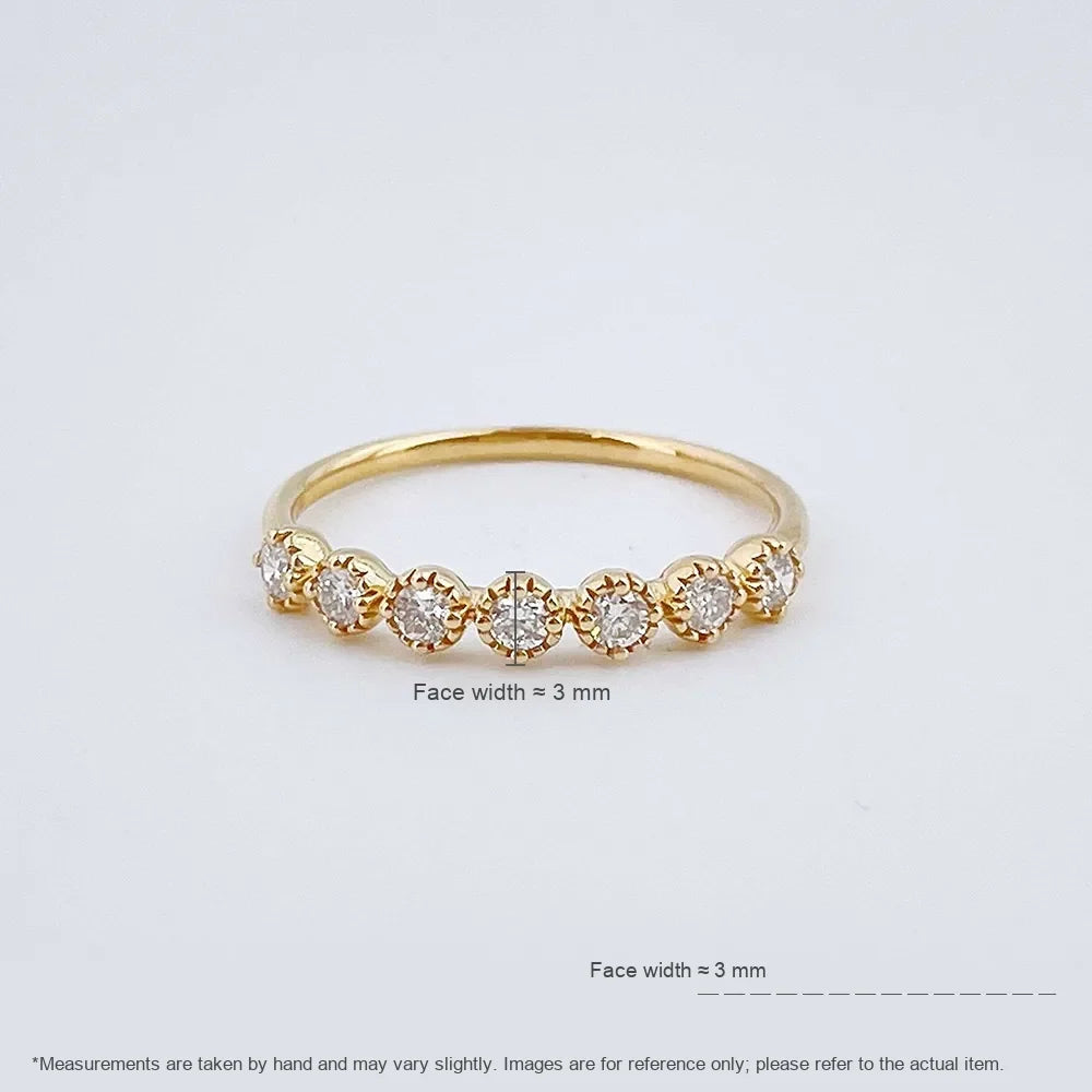 0.24 ctw Round-Cut Lab-Grown Diamond Band in 18K Yellow Gold – APYFR0350-Y