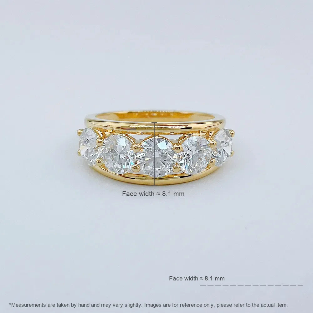 2.55 ctw Classic Round-Cut Lab-Grown Diamond Band in 18K Yellow Gold