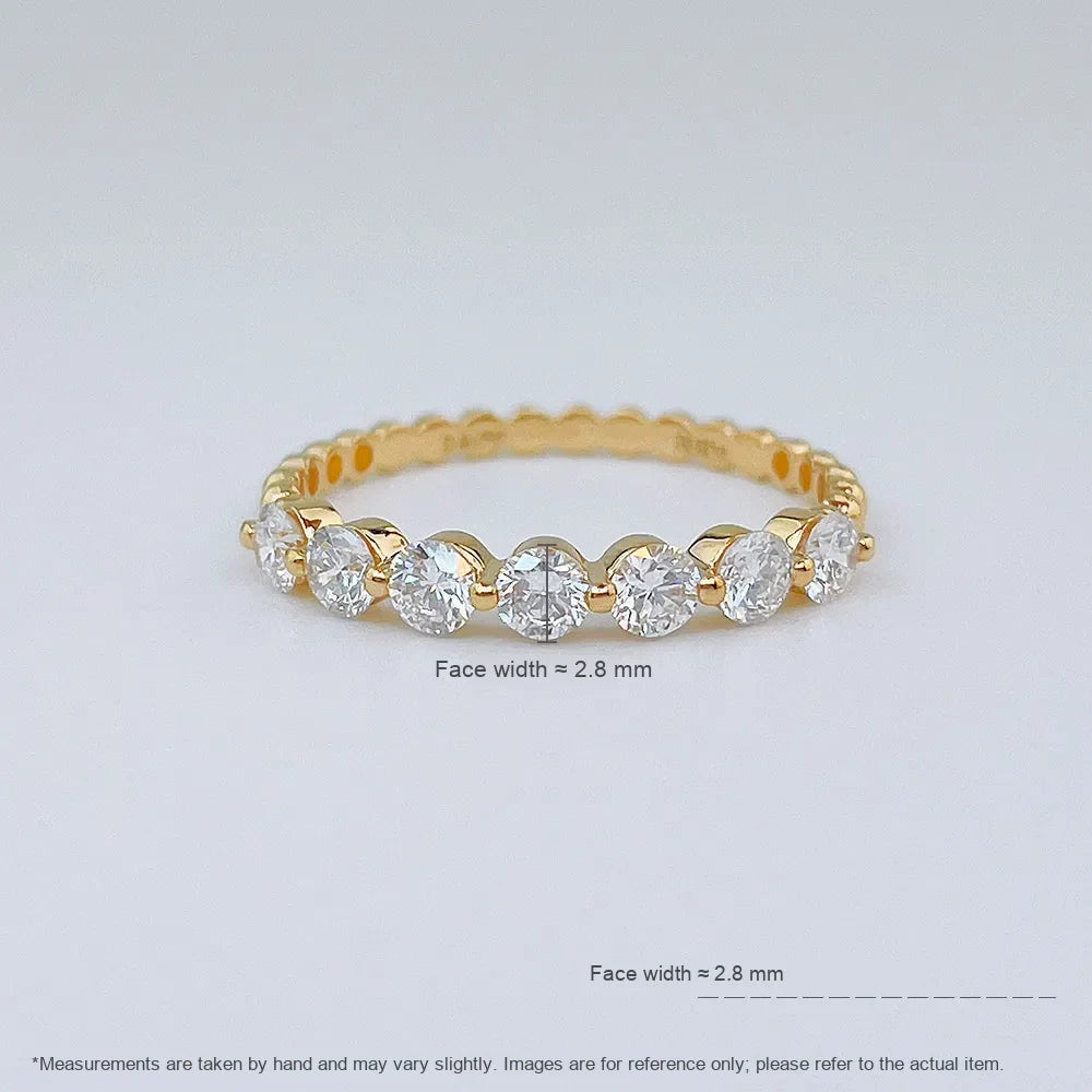 0.6 ctw Celestial Oval-Cut Lab-Grown Diamond Band in 18K Yellow Gold