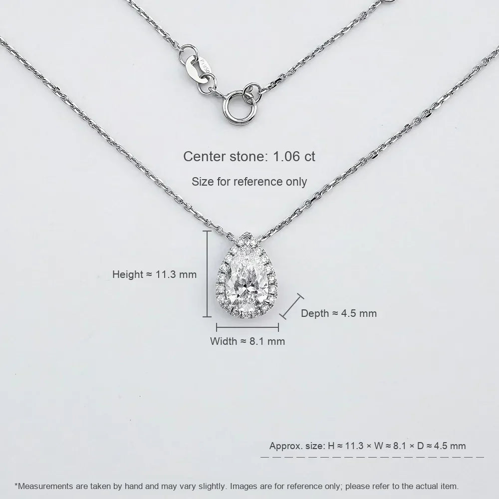 1.02 ct Celestial Pear-Cut Lab-Grown Diamond Necklace in PT950 Platinum
