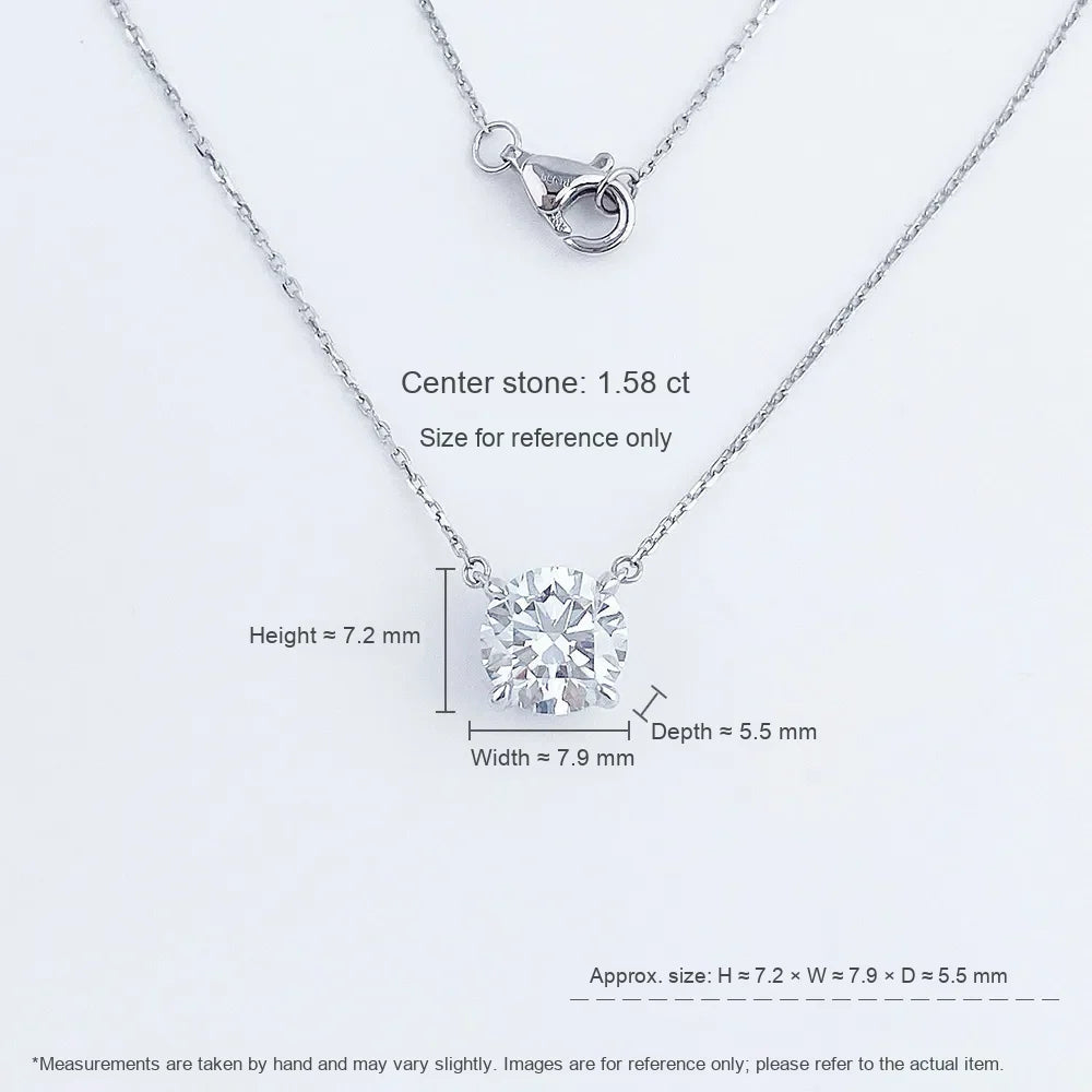 1.51 ct Celestial Adjustable Round-Cut Lab-Grown Diamond Necklace in PT950 Platinum – APYN0042-PT