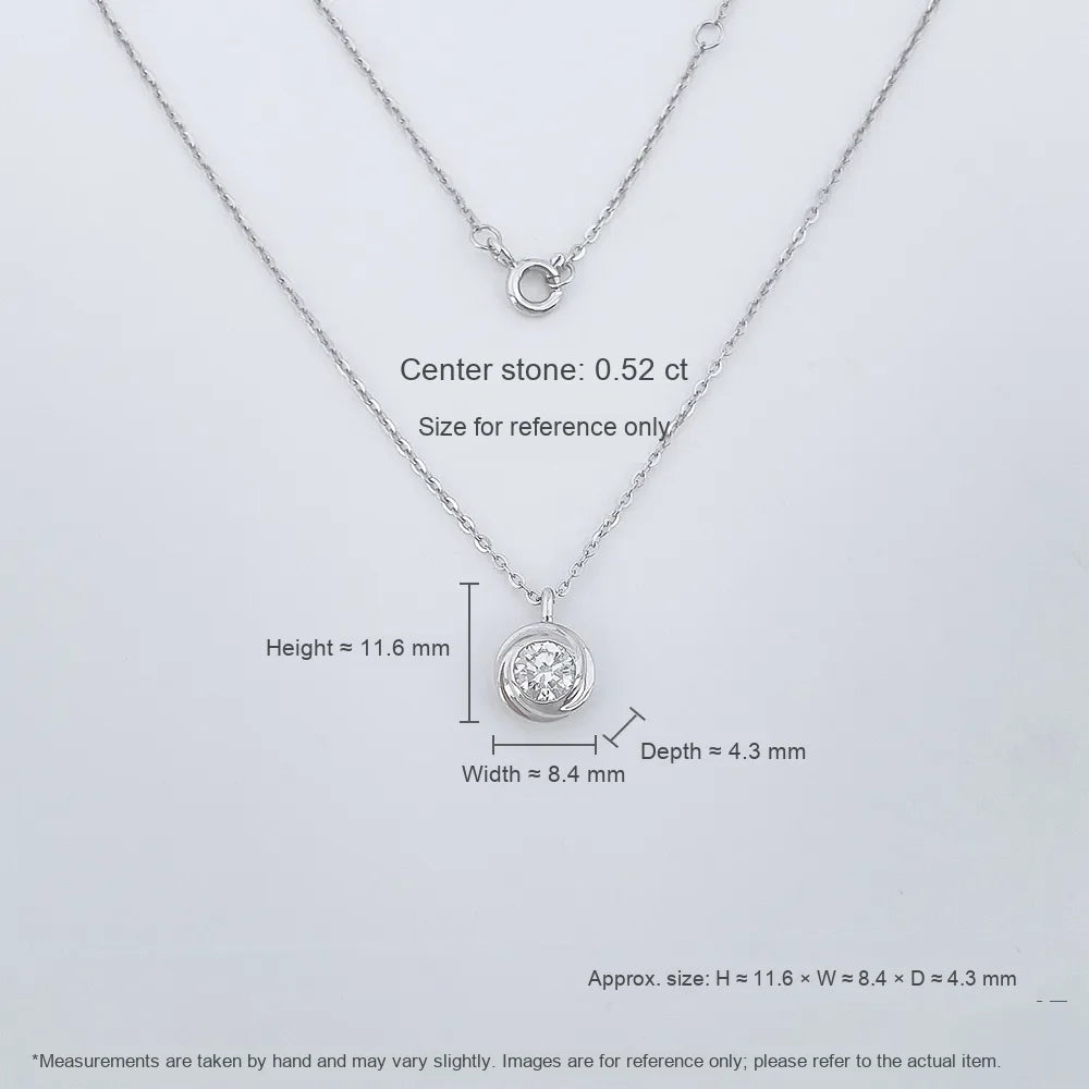 0.51 ct Celestial Adjustable Round-Cut Lab-Grown Diamond Necklace in 925 Sterling Silver