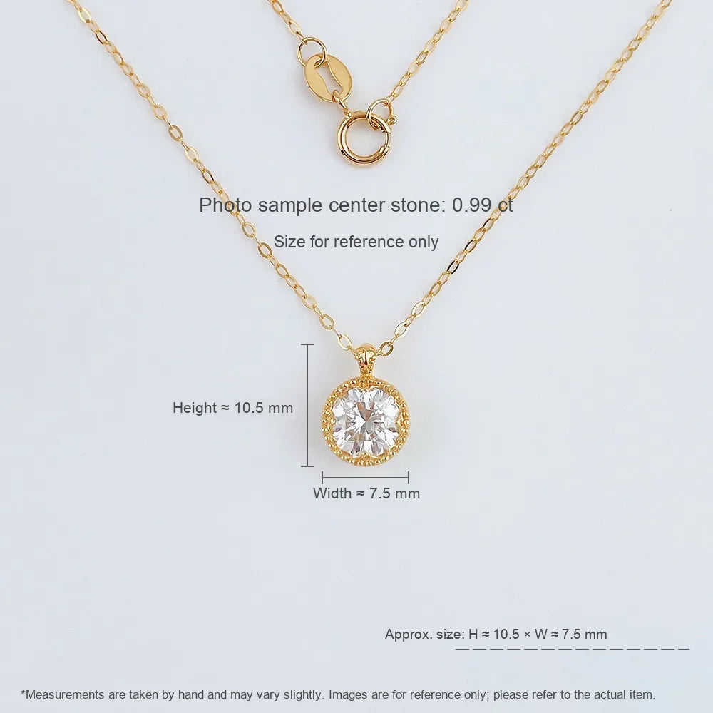 0.83 ct Celestial Round-Cut Lab-Grown Diamond Necklace in 18K Yellow Gold