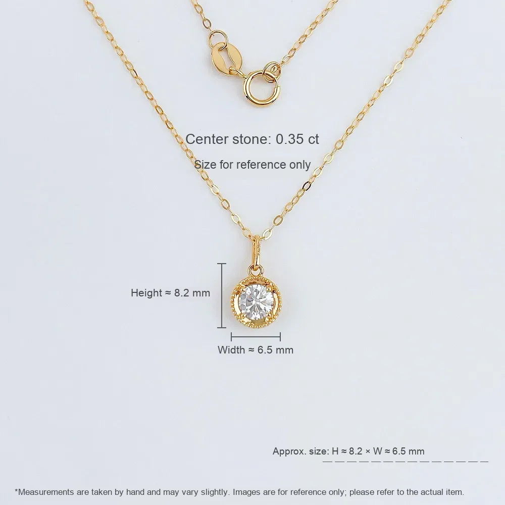 0.36 ct Minimalist Round-Cut Lab-Grown Diamond Necklace in 18K Yellow Gold – APYN0071-Y