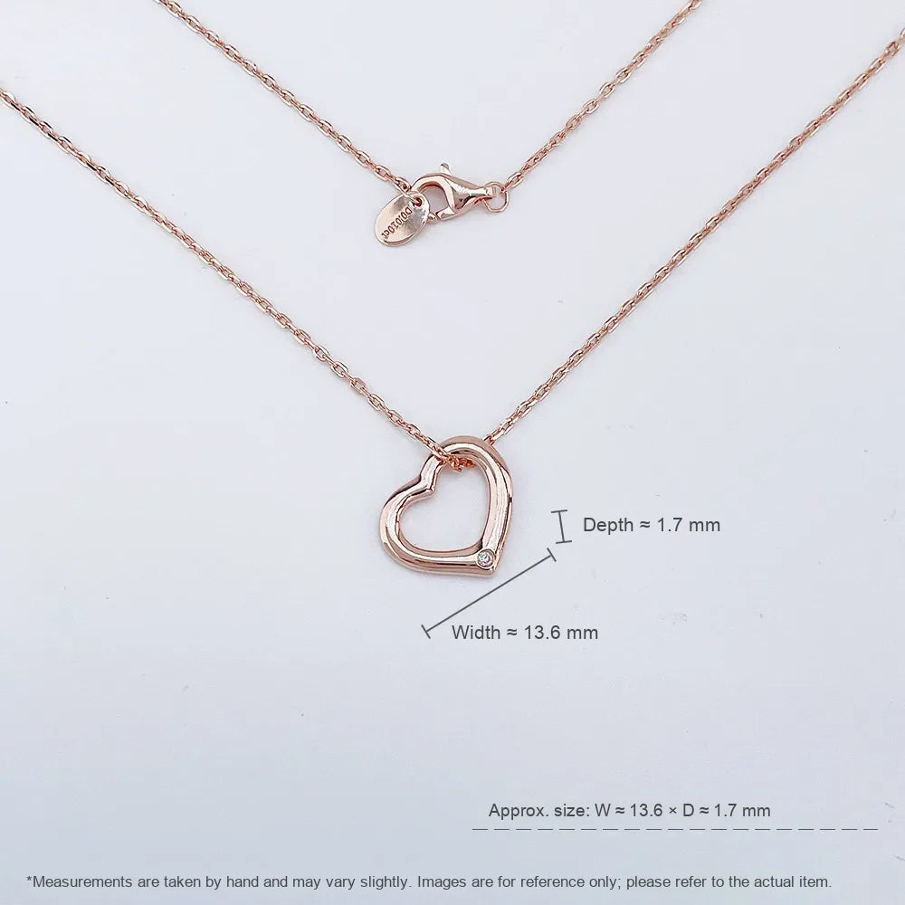0.01 ct Minimalist Round-Cut Lab-Grown Diamond Necklace in 925 Sterling Silver – APYN0078-S