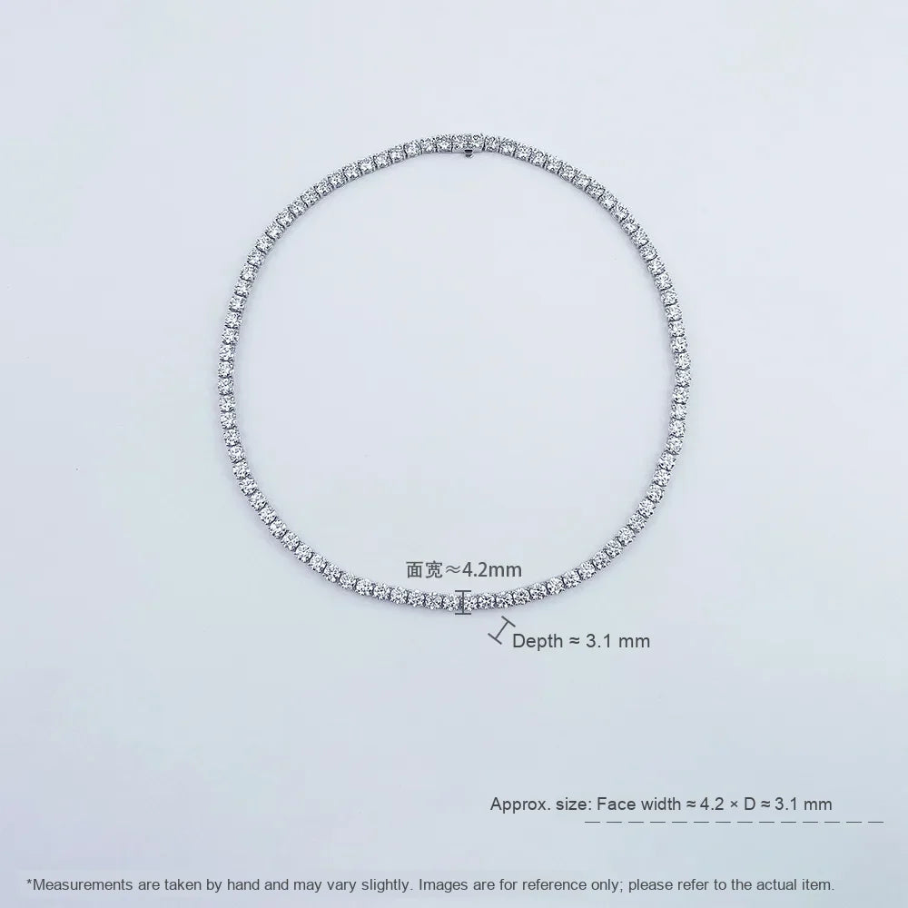 26.66 ctw Statement Round-Cut Lab-Grown Diamond Necklace in 18K White Gold – APYN0084-W