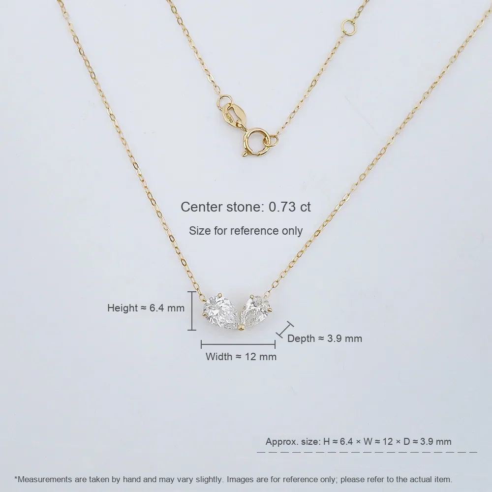 0.79 ct Minimalist Adjustable Round-Cut Lab-Grown Diamond Necklace in 18K Yellow Gold – APYN0123-Y